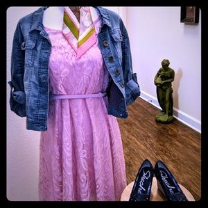 Pink lace dress- jr. 3x- NWOT! SALE!